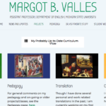 Screenshot from Margot B. Valles' Website